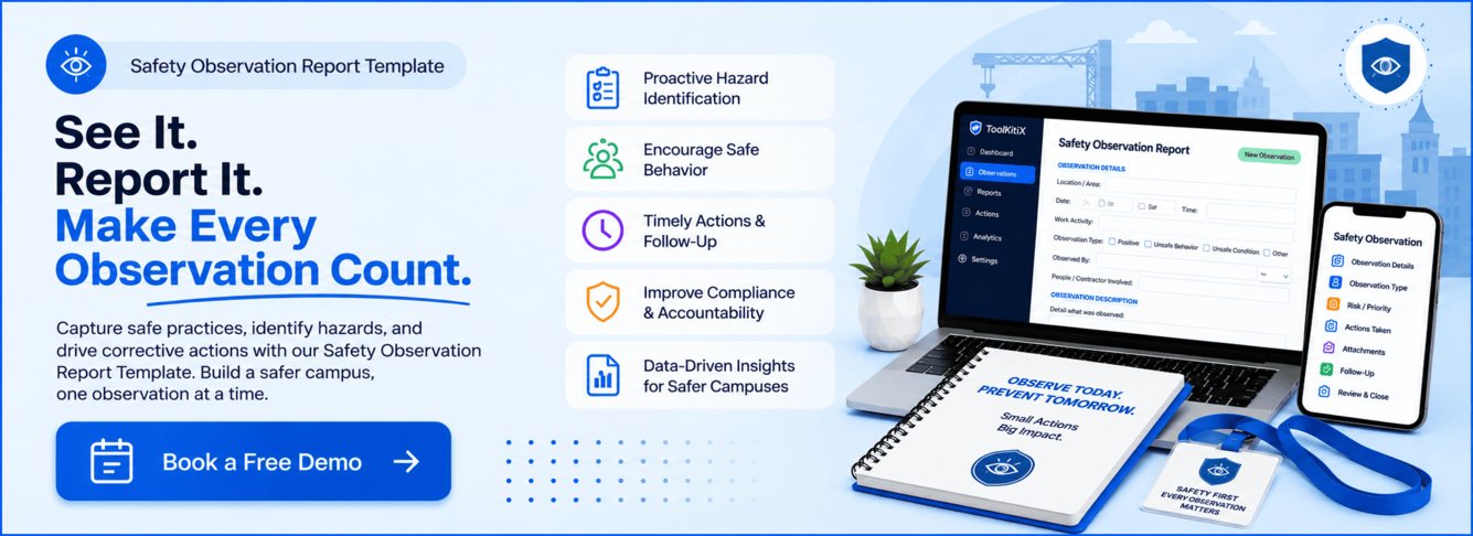 safety observation report template